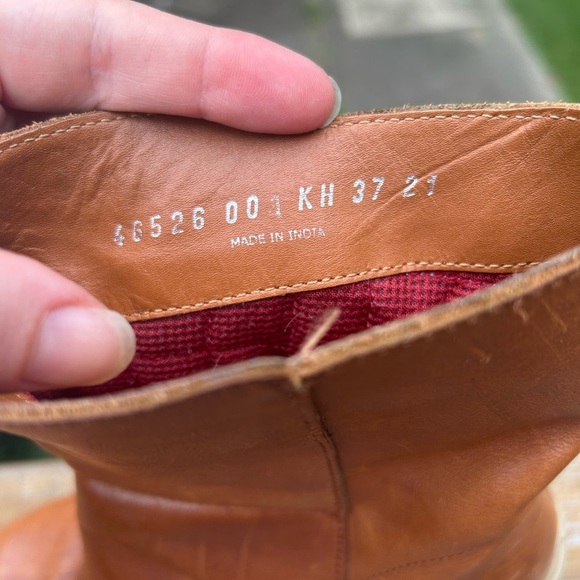 Camper tan leather ankle heeled boots - Picture 5 of 5